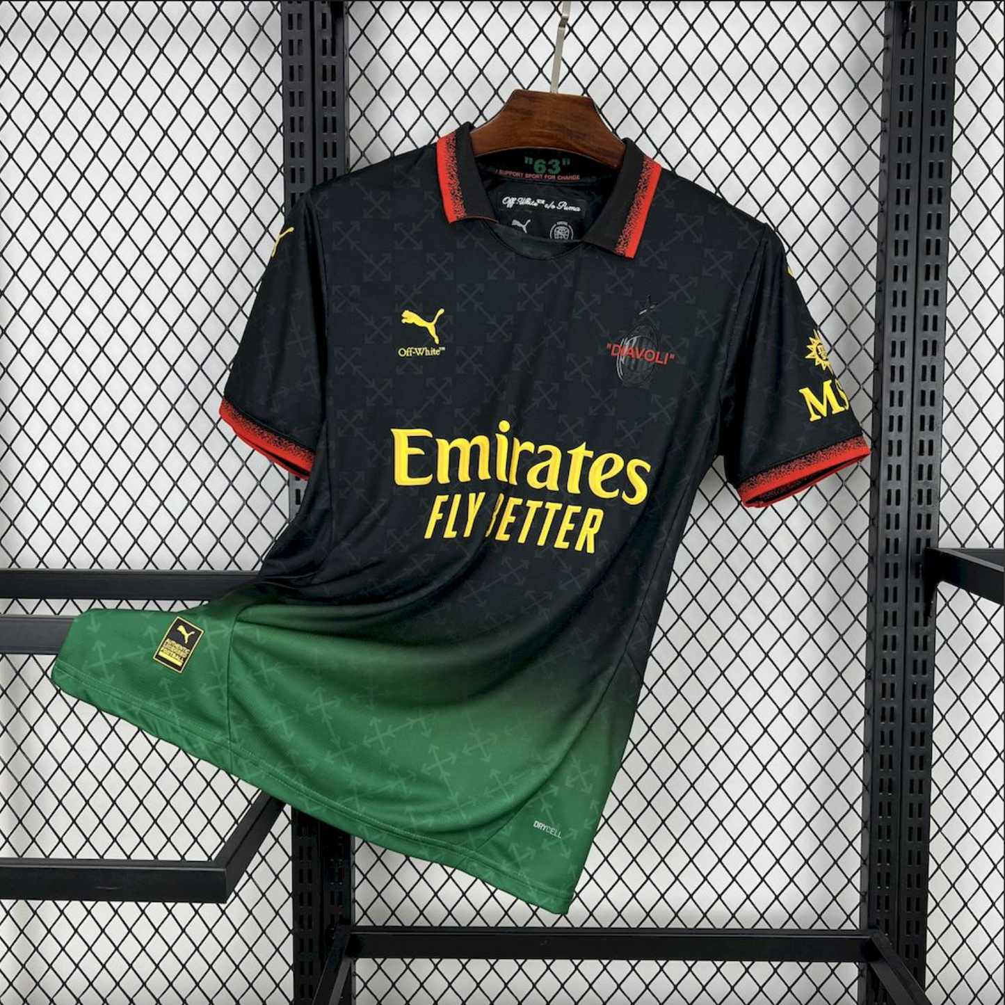A.C. Milan 24/25 OFFWHITE Black Jersey