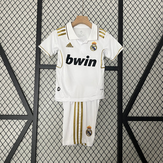 Kids Retro Real Madrid 11/12 Home Jersey