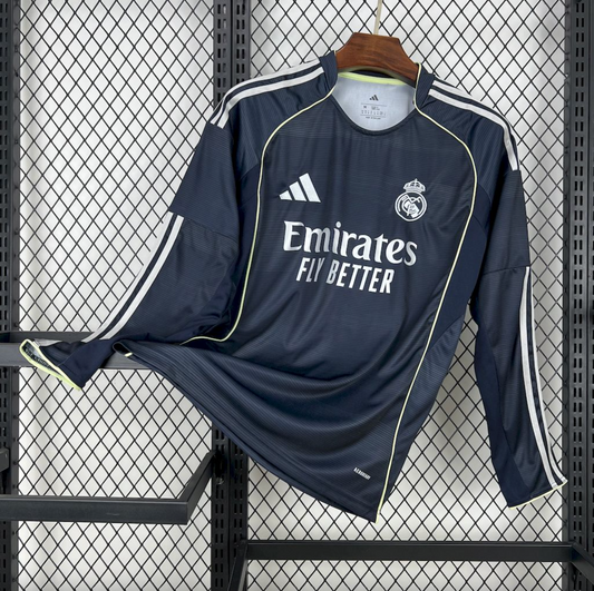 Long Sleeve Real Madrid 25/26 Away Jersey