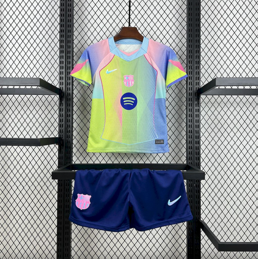 Kids FC Barcelona 25/26 Neon Fusion Edition Jersey